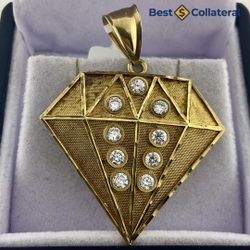 14k Gold Stone Pendant