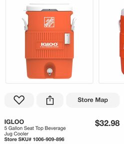 IGLOO 5 Gallon Seat Top Beverage Jug Cooler