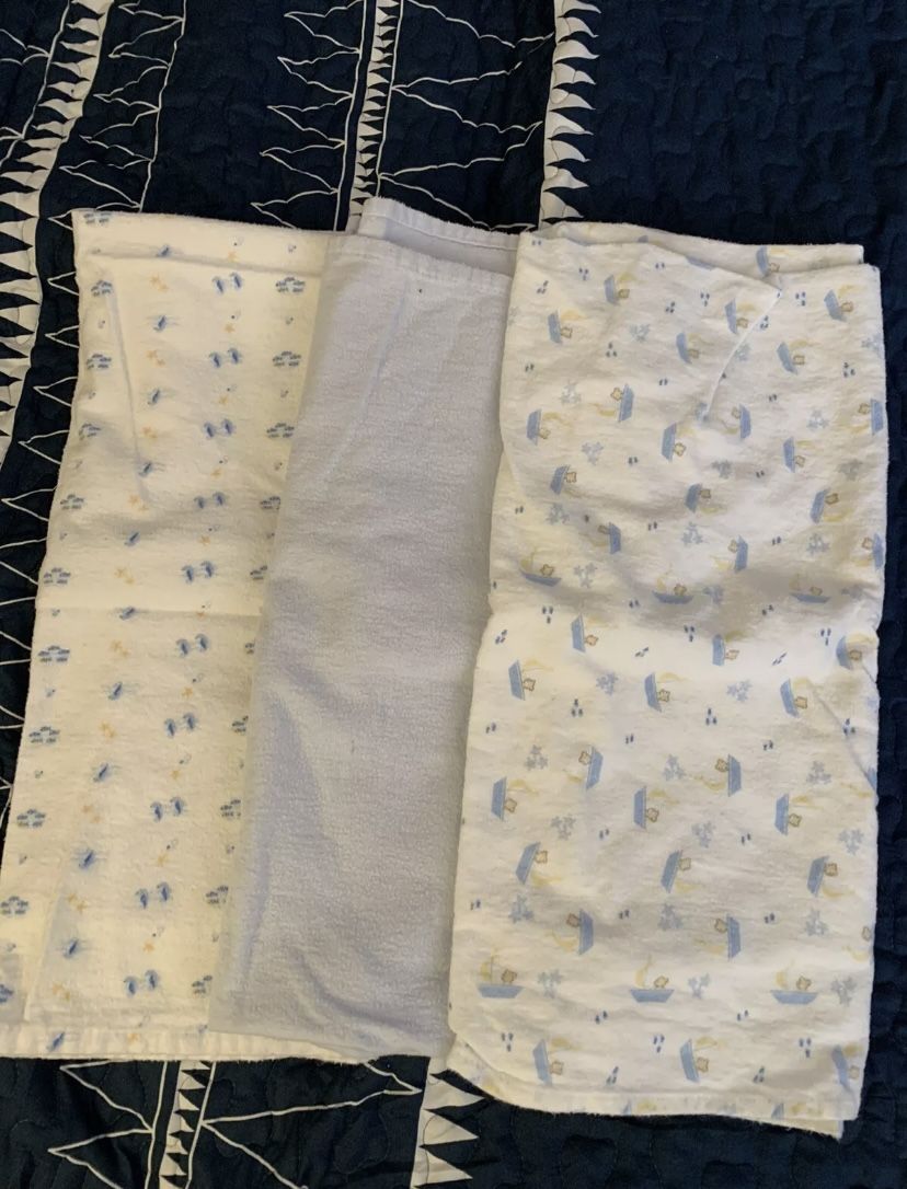 3 Baby Flannel Receiving Blankets