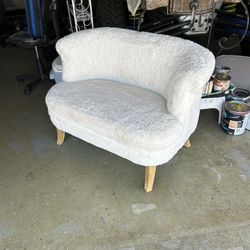 Adorable Faux Fur Small Settee  49x27x23deep