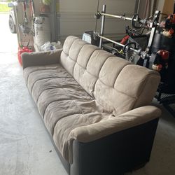 Suede Couch Fold Out