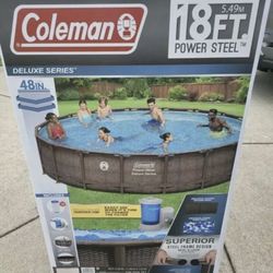 New Pool Coleman 18 X 48 With Stairs Pump Filter And Warranty Deluxe 2021