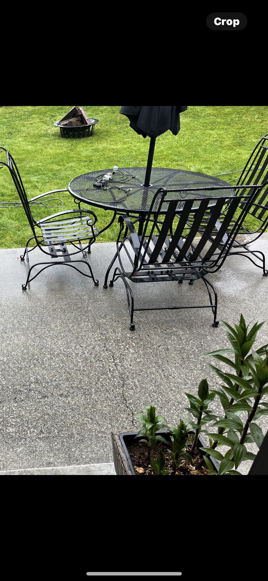 Antique Vintage Woodard Patio Set Rocking Chairs