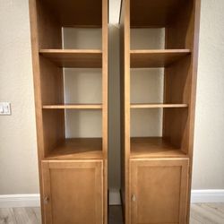 Ethan Allen Elements Etagere  Open Display Bookcases Set of 2  27-9414