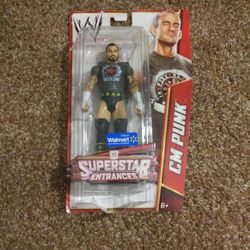 AEW WWE WORLD CHAMPION BEST IN THE WORLD SUPERSTAR ENTRANCE WALLMART EXCLUSIVE CM PUNK FIGUREINE