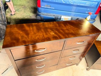 DRESSER AND NIGHT STAND 54x17x42