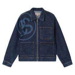 Stussy Jacket Dark Blue Size m