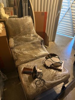 Leopard Print Chaise Lounge Chair