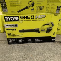 ONE+ HP 18V Brushless Whisper Series 130 MPH 510 CFM Cordless Battery Leaf Blower with 6.0 Ah Battery and Charger