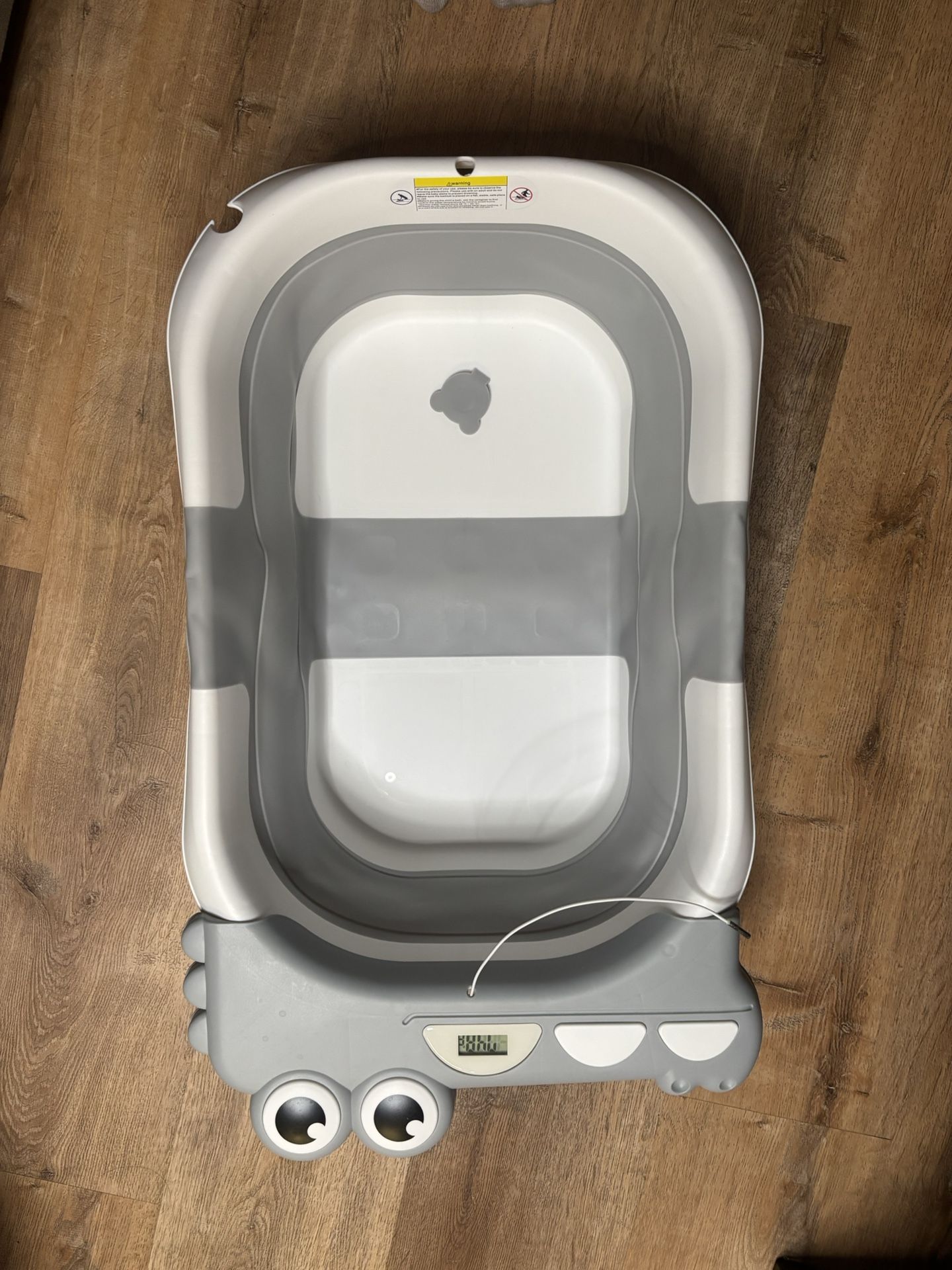 Foldable, Non-slip Baby Bathtub with Thermometer and Cushion