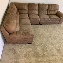 Sectional Couch Sofa Brown W/ Free Delivery