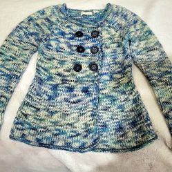 Anthropologie Sleeping On Snow Blue Gardigan Sweater S