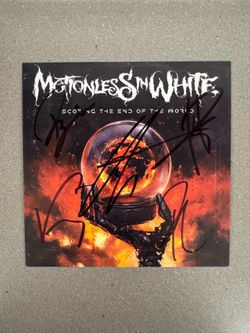 Motionless in White Scoring The End Of The World Signed 5 inch poster
