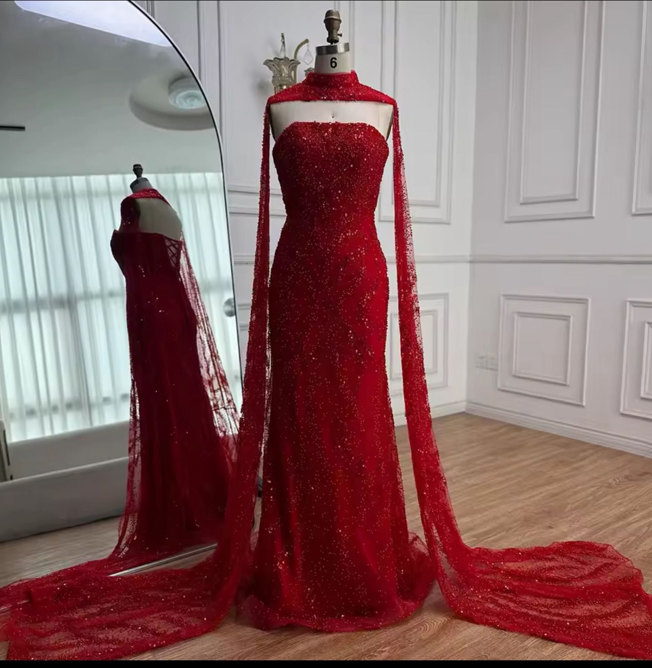 Burgundy Beaded Dress Size 14