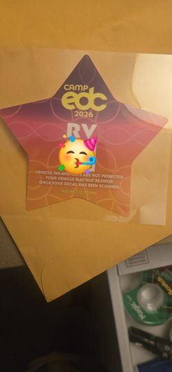 EDC RV Camping pass 3 days