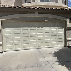 16x7 Garage Door! Short Panel Almond Out The Door Best Prices 