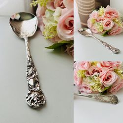 Vintage W.A. Italy Bridal Rose Serving Spoon đš