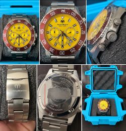 TechnoMarine Mare Vivo Men’s 44mm Chronograph – Yellow Dial – Like New