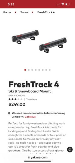 Yakima Freshtrack 4 Ski Rack for Sale in Pasadena CA OfferUp