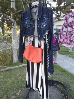BeBe Skirt, Paired w/ Oranges Crossbody Bag/JEAN Jacket SOLD