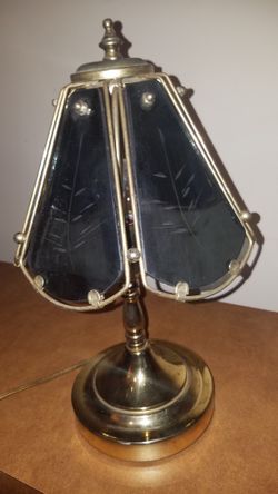 Small Brass and Glass Lamp 