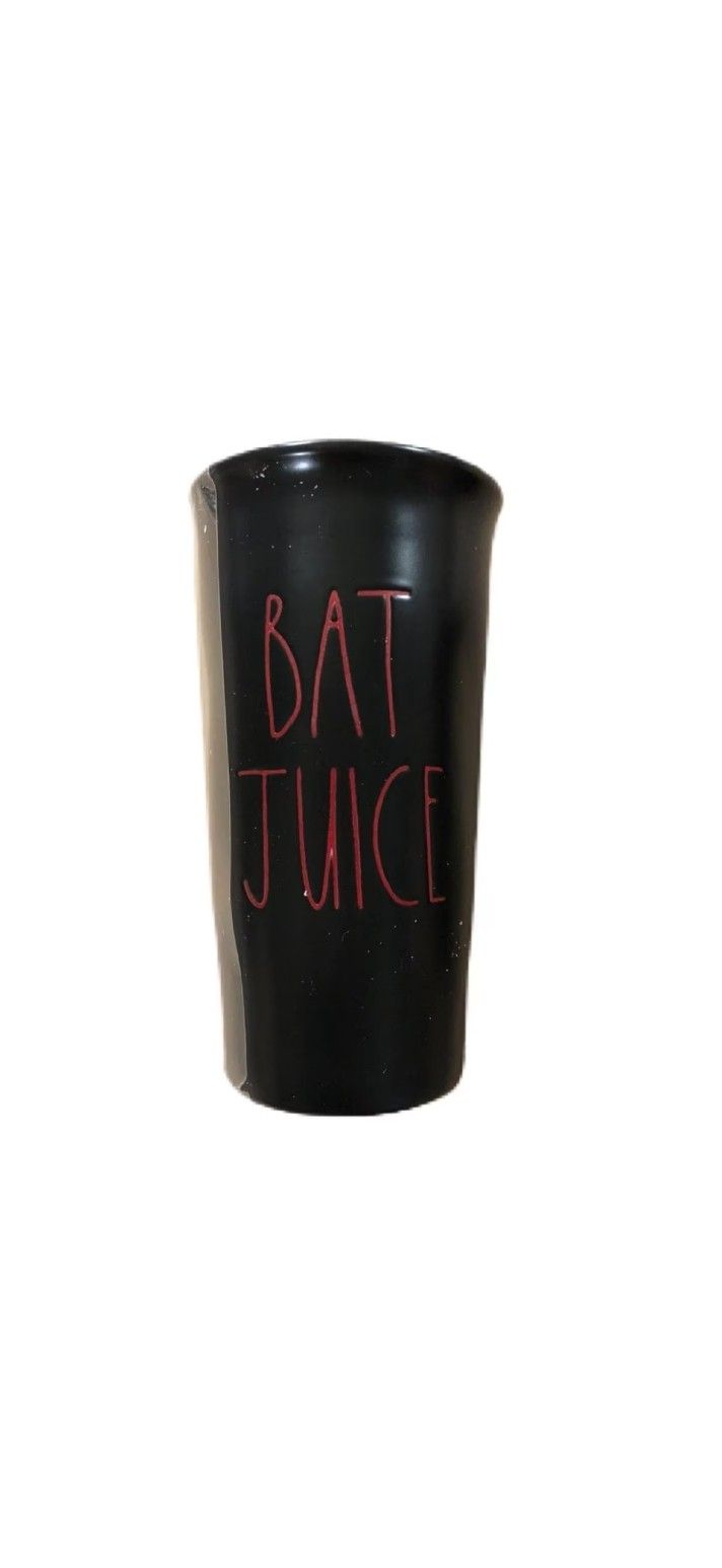 NEW Rae Dunn "Bat Juice" Black Travel Mug
