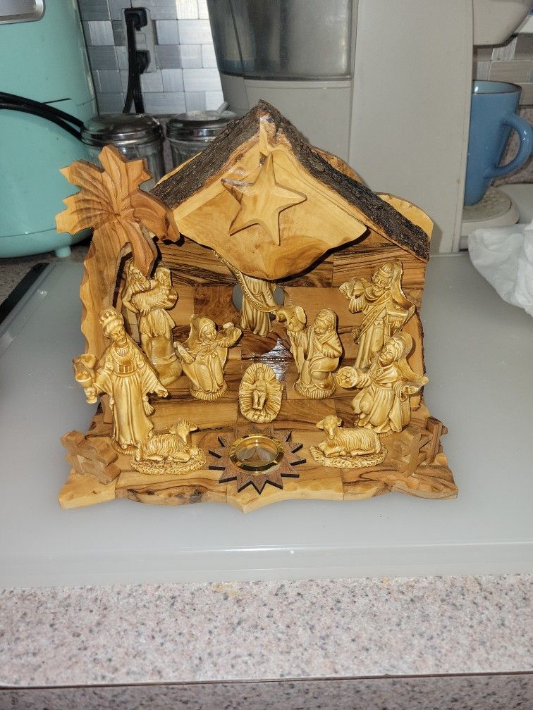 Nativity Set Olive Wood