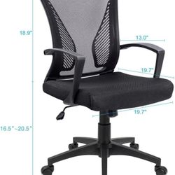 ❤️Office Chair Mid Back Swivel Lumbar Support Desk Chair
