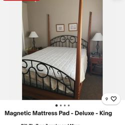 4 Post Wood& wrought Iron Queen Frame