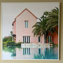 Pink Pool House Print 