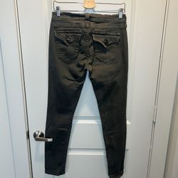 True Religion Green Stretch Skinny Jeans Size 30