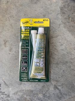 Dottie RTV3 RTV Silicone Sealant 3 oz Carded Tube Clear