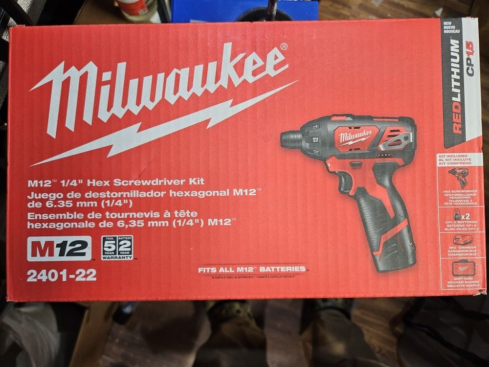 Brand New Red Lithium Screwdriver Kit With Charger And Battery