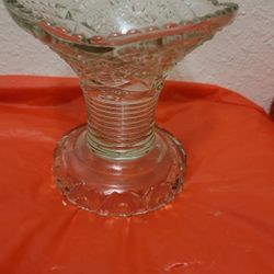 Vintage Cut crystal pedestal bowl 