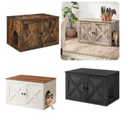 Cat Litter Box Enclosure with Removable Divider  