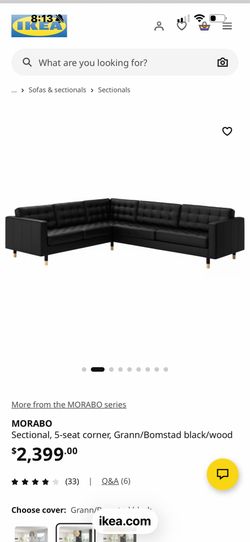 IKEA brand sofa, original price 2399$ Im selling 800$, has some damages, you can see in photos