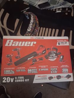 Bauer 20V 6-Tool Combo Kit