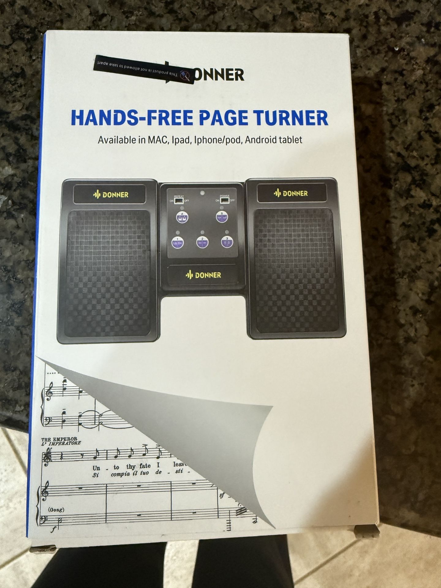 Hands Free Pedal Page Turner