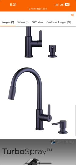 Kitchen Faucet & Soap Dispenser In MATTE BLACK