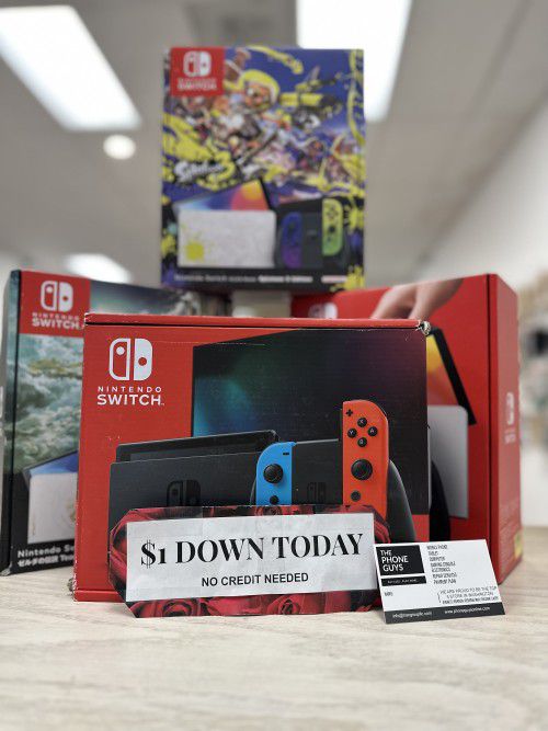 Nintendo Switch V2 / Nintendo Switch Oled / Nintendo Switch Oled Pokémon Edition - $1 DOWN PAYMENT - NO CREDIT NEEDED