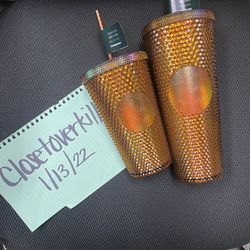 Starbucks Studded Copper Cups Set