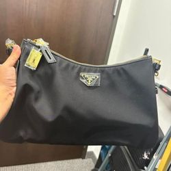 New Black P R A D A HANDBAG NYLON