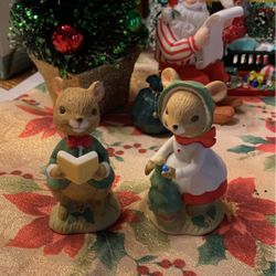 Vintage Lefton Christmas Holiday Mice