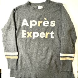 Lou & Grey Women’s Grey & White Apres Expert Wool Blend Sweater Size: Large