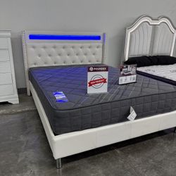 New Queen Bed Frame With Mattress 