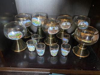 Vintage Vienna goblet set