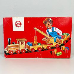 Vintage 1960s Heros Wood Magnetic Crane #(contact info removed) - Made In Germany