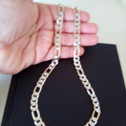 Gold 18k Plated Figaro Necklace Chain