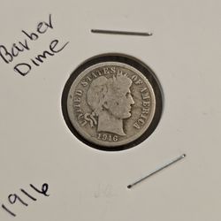 1916 Barber Dime