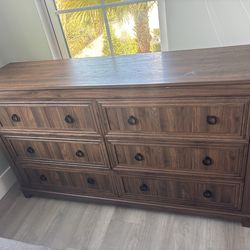 Dark Wood 6-Drawer Dresser – 150 OBO